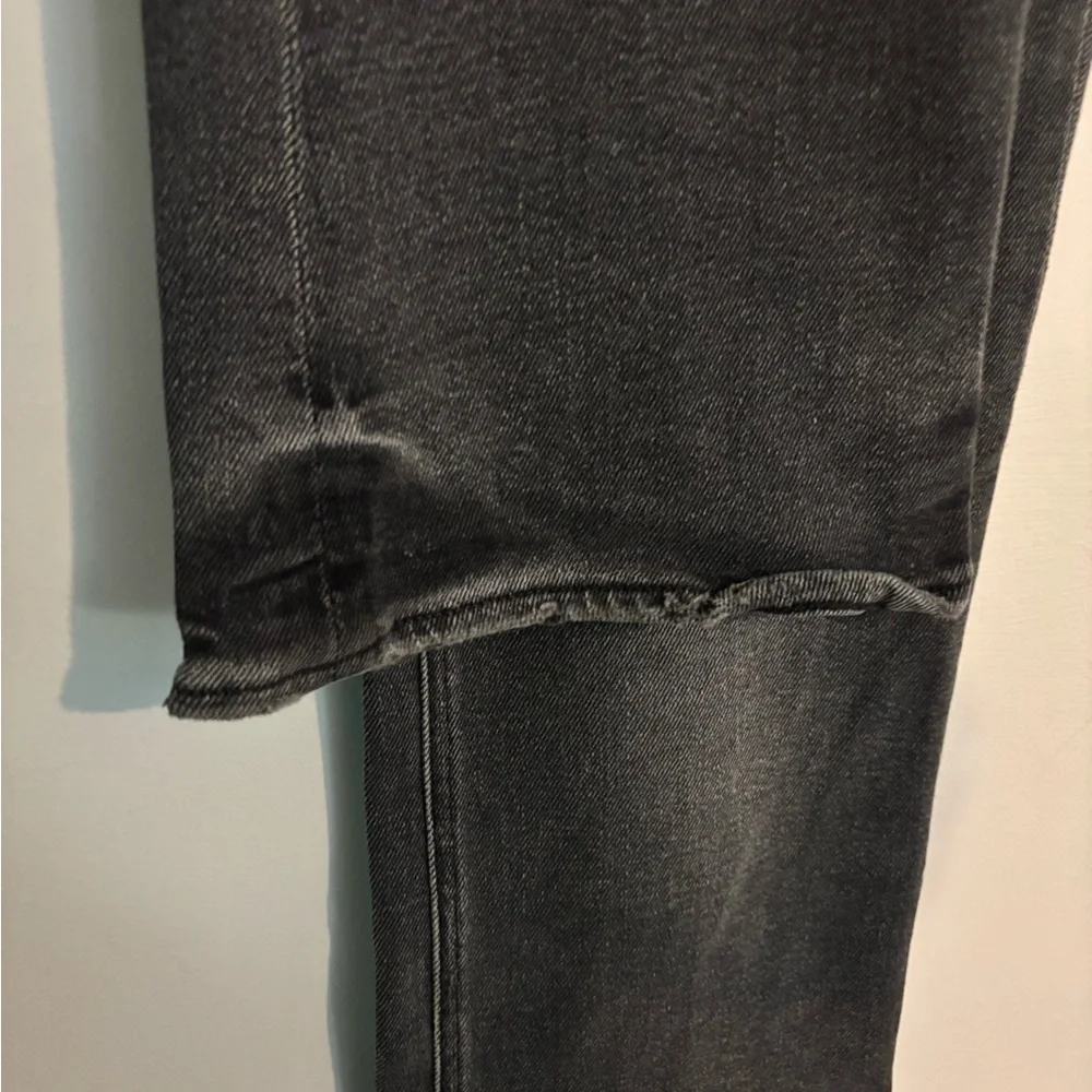 McGuire Womens 29 Cropped Flare Black Denim Jeans 100% Cotton Mid-rise 26 inseam